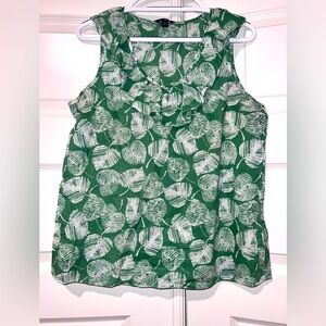 Banana Republic Green Patterned Women's Top
